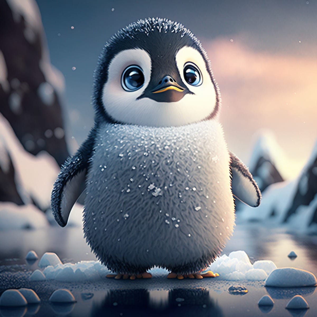 10عکس باکیفیت از کارتون پنگوئن Pinguin Cartoon برای چاپ روی انواع پرده