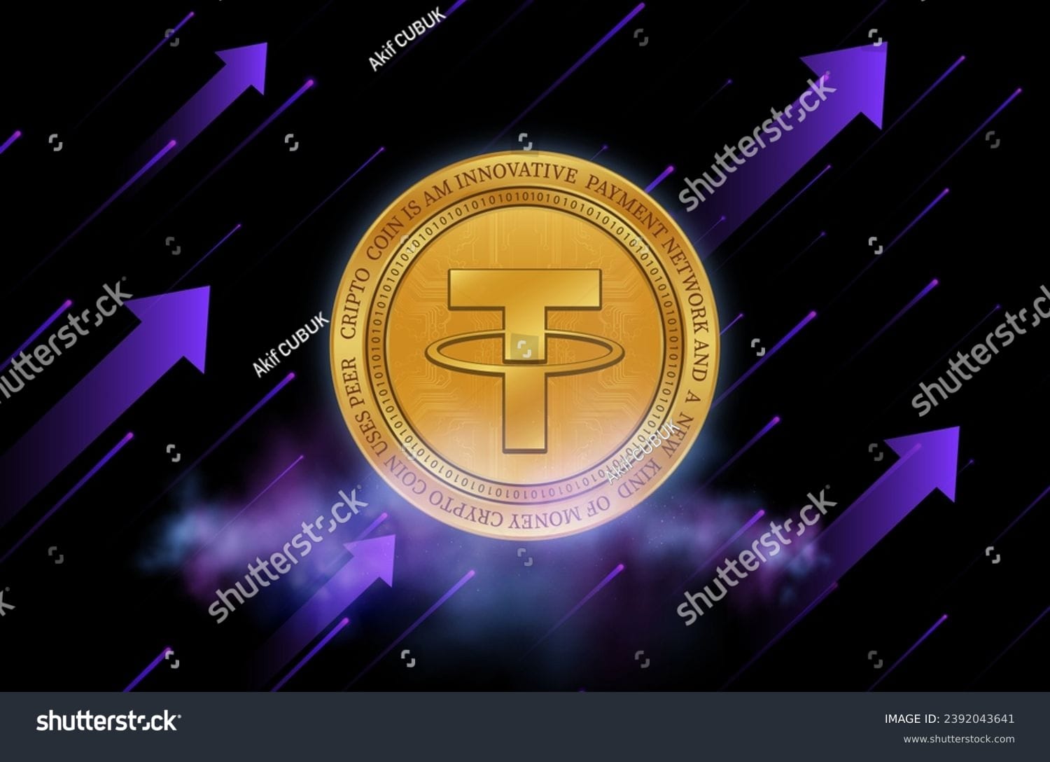 لوگو تتر Tether - کد 2392043641