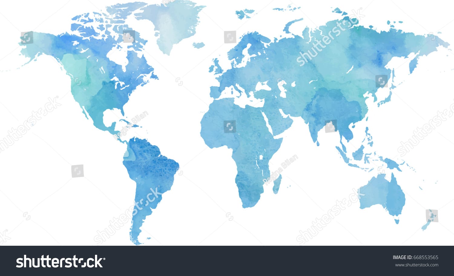 نقشه دنیا World Map - کد 668553565