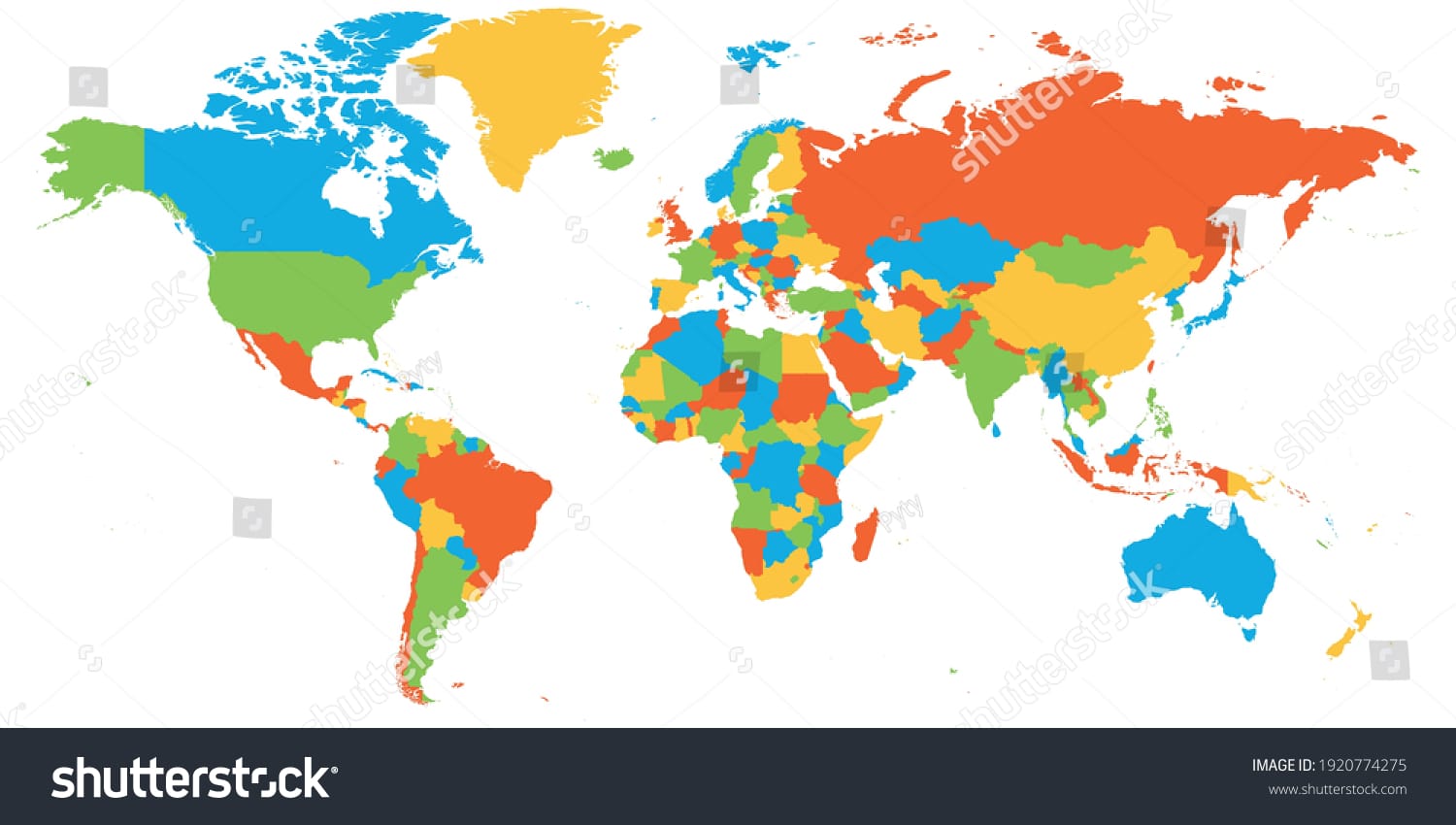 نقشه دنیا World Map - کد 1920774275